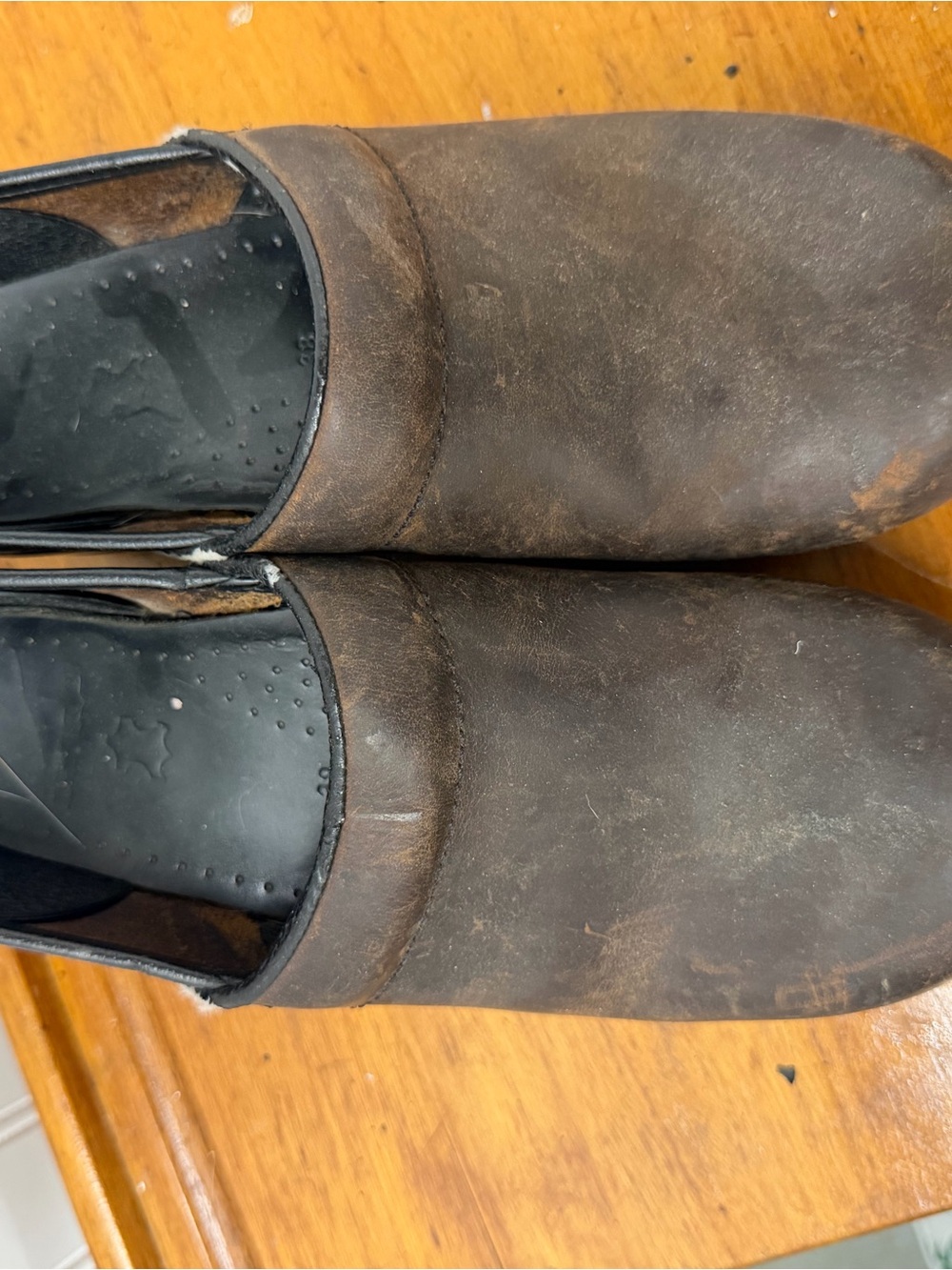 Dansko Brown Leather Clogs for Women